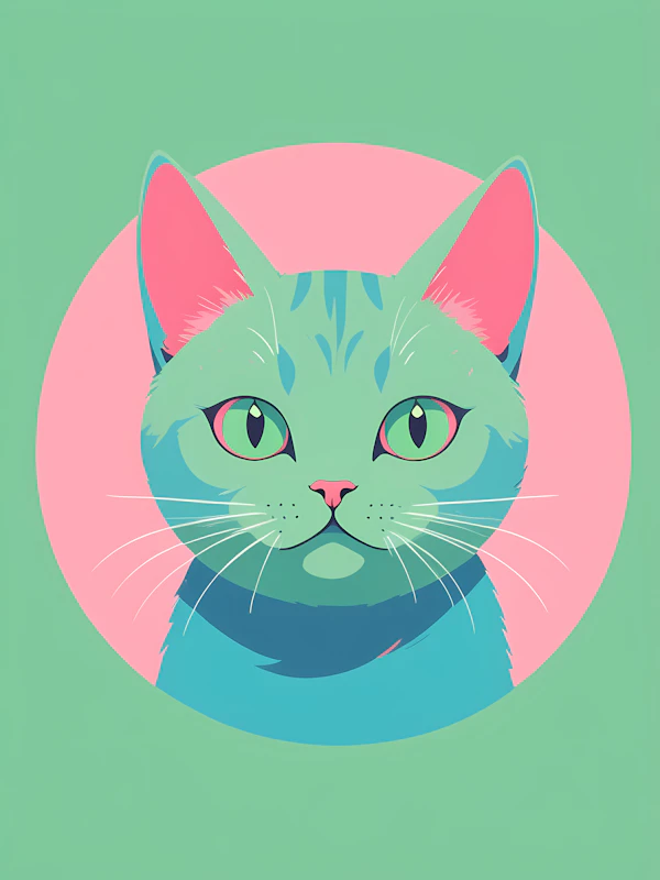 Stylized Cat Illustration
