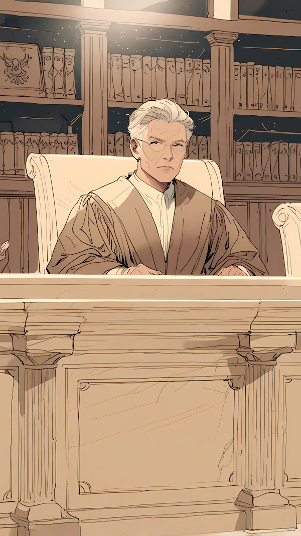 Elderly Scholar at Desk