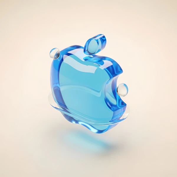 Translucent Blue Apple