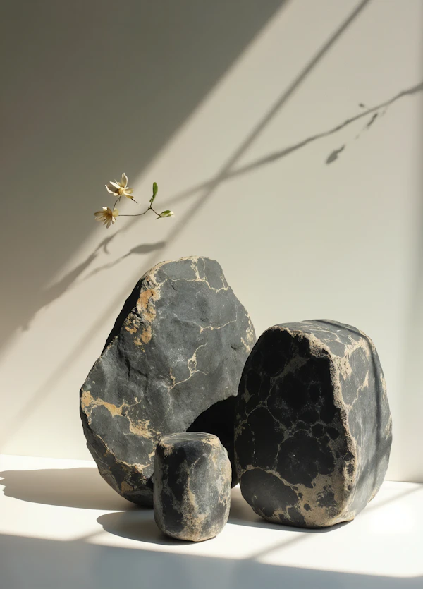 Stones and Branch Art