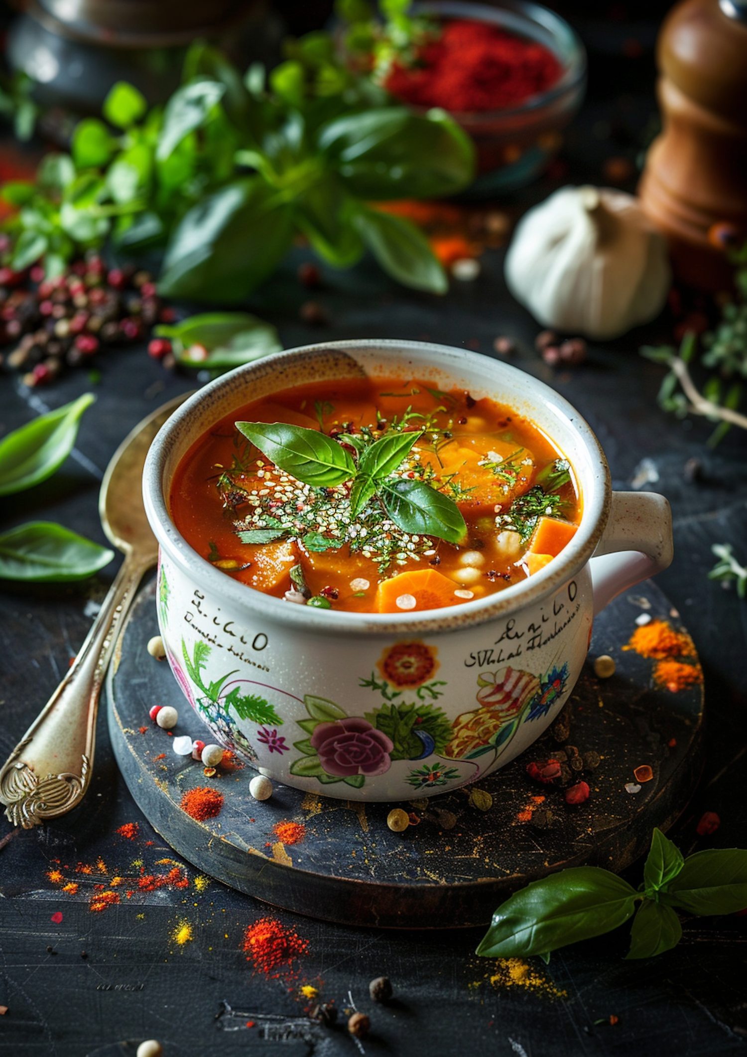 Rustic Herbal Tomato Soup