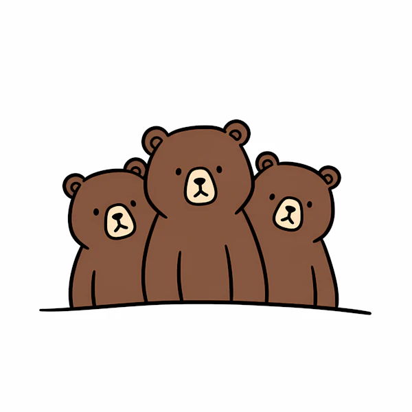 Cartoon Brown Bears