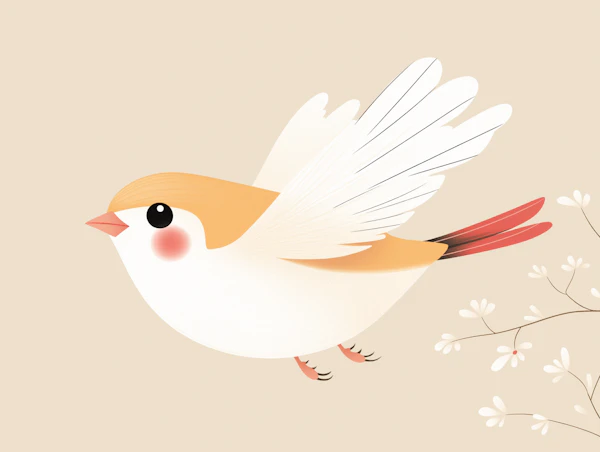Elegant Bird in Flight