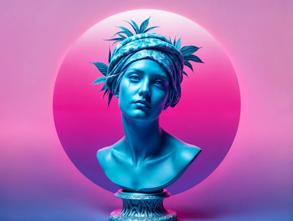 Blue Bust with Turban