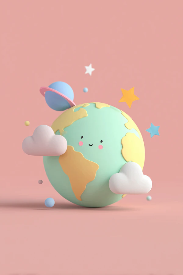 Smiling Earth Illustration