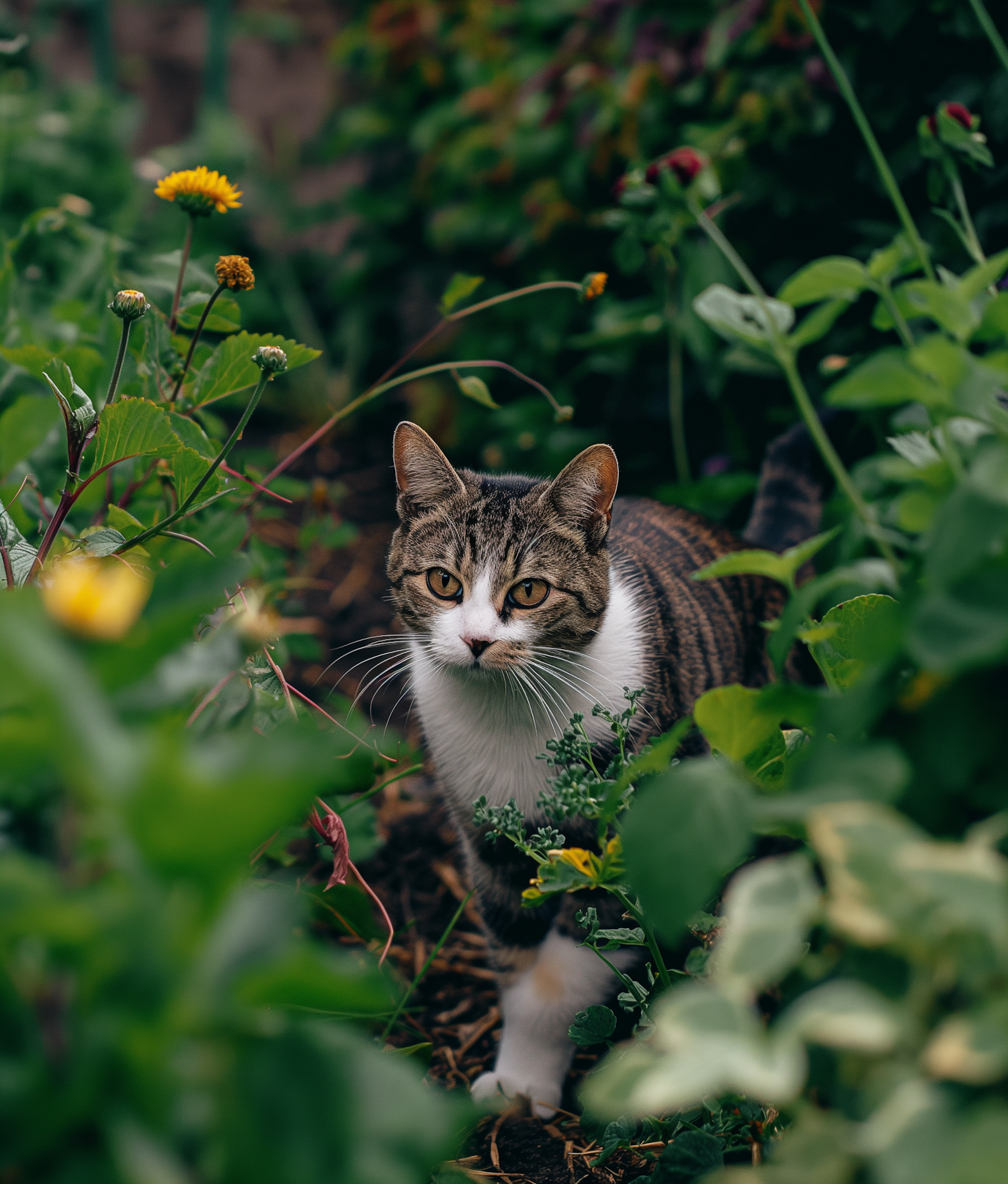 Alert Cat in Natural Setting