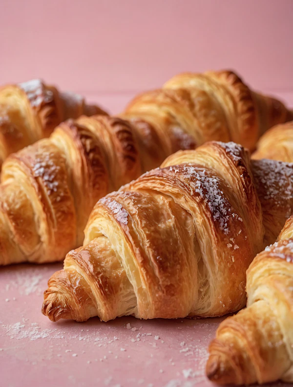 Golden Croissants Display
