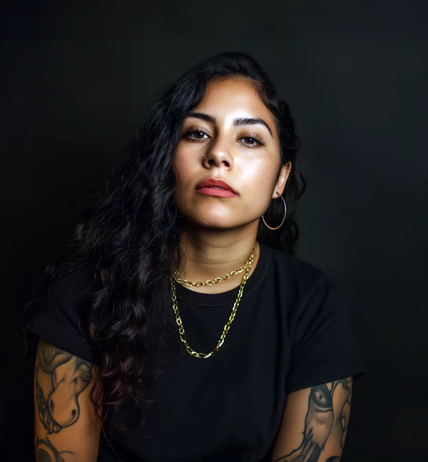 Confident Woman with Tattoos