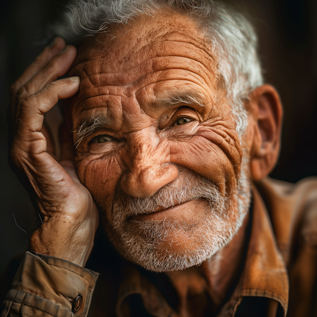 Joyful Elderly Man Portrait