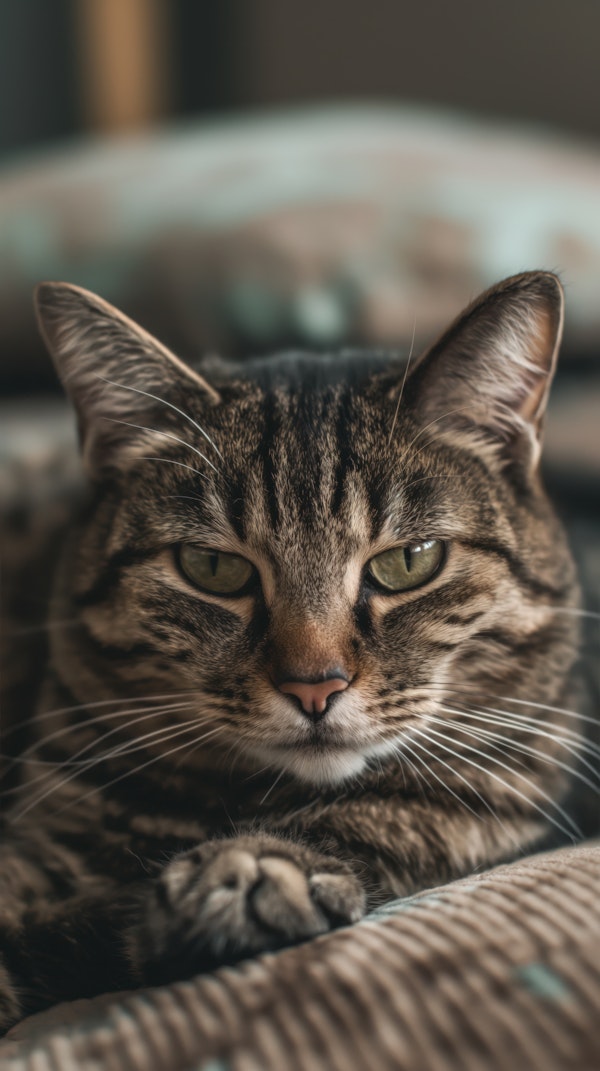 Expressive Tabby Cat Close-Up