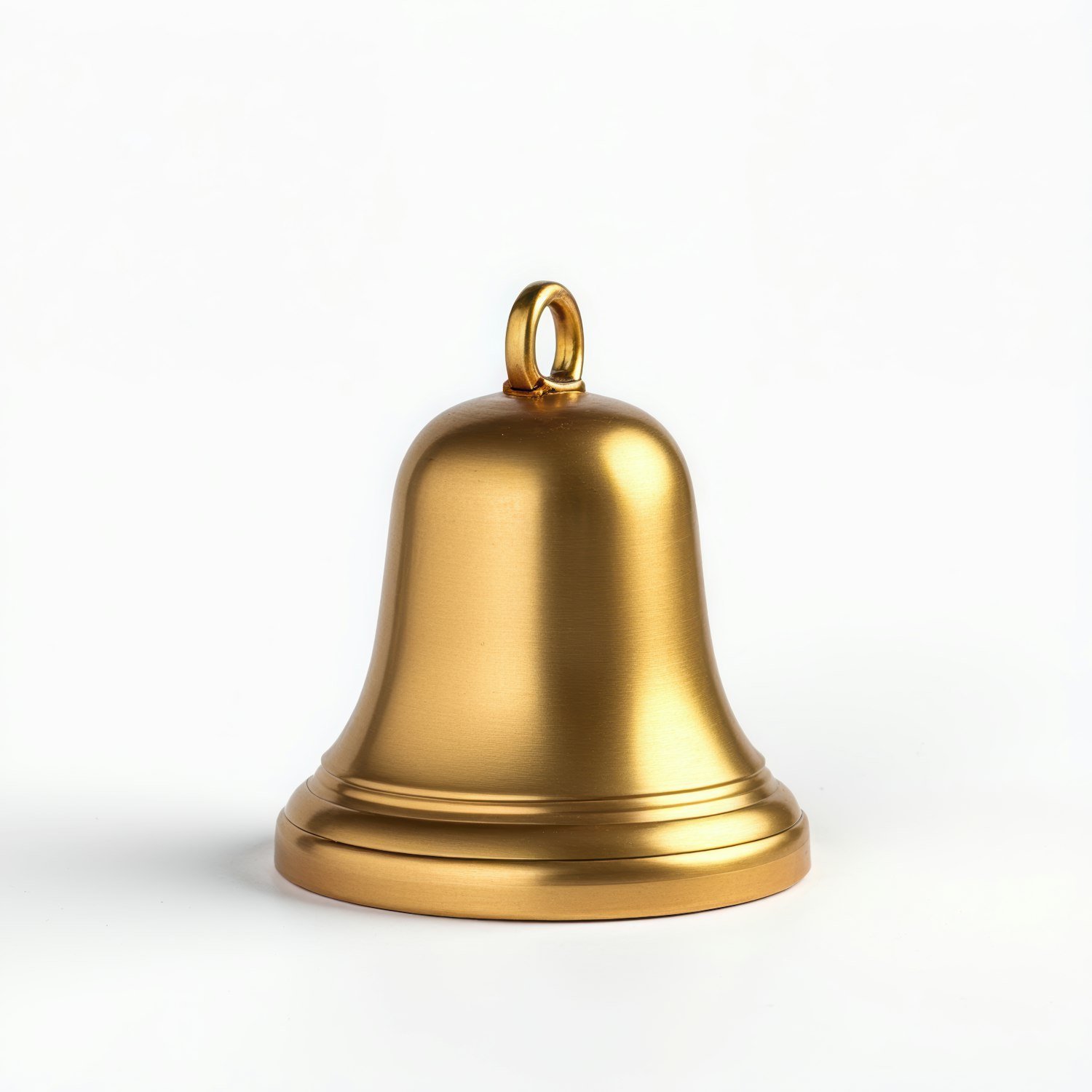 Golden Bell on White Background