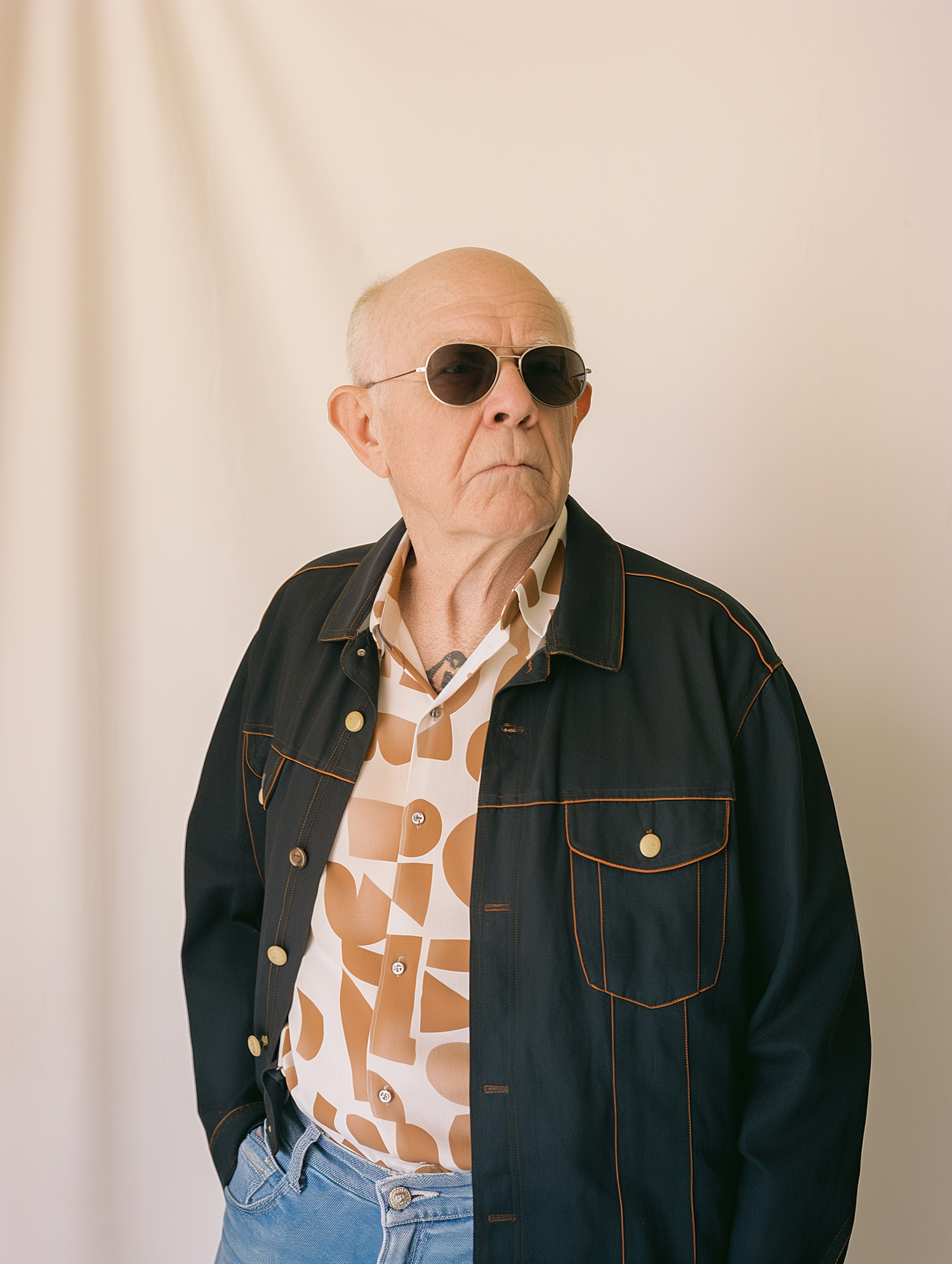 Stylish Elderly Man Portrait