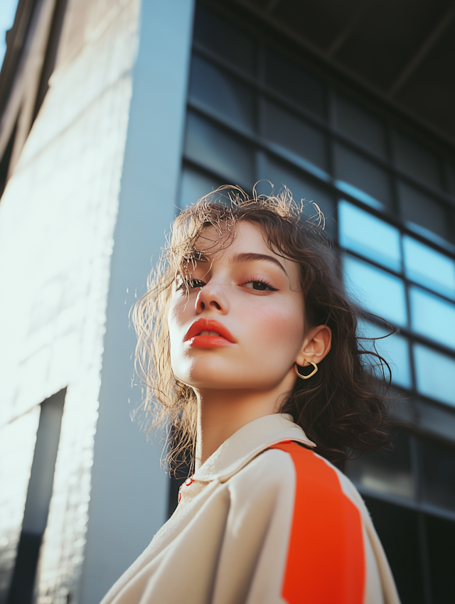 Portrait of a Young Woman in Urban Setting