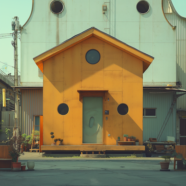 Playful Mustard Yellow House