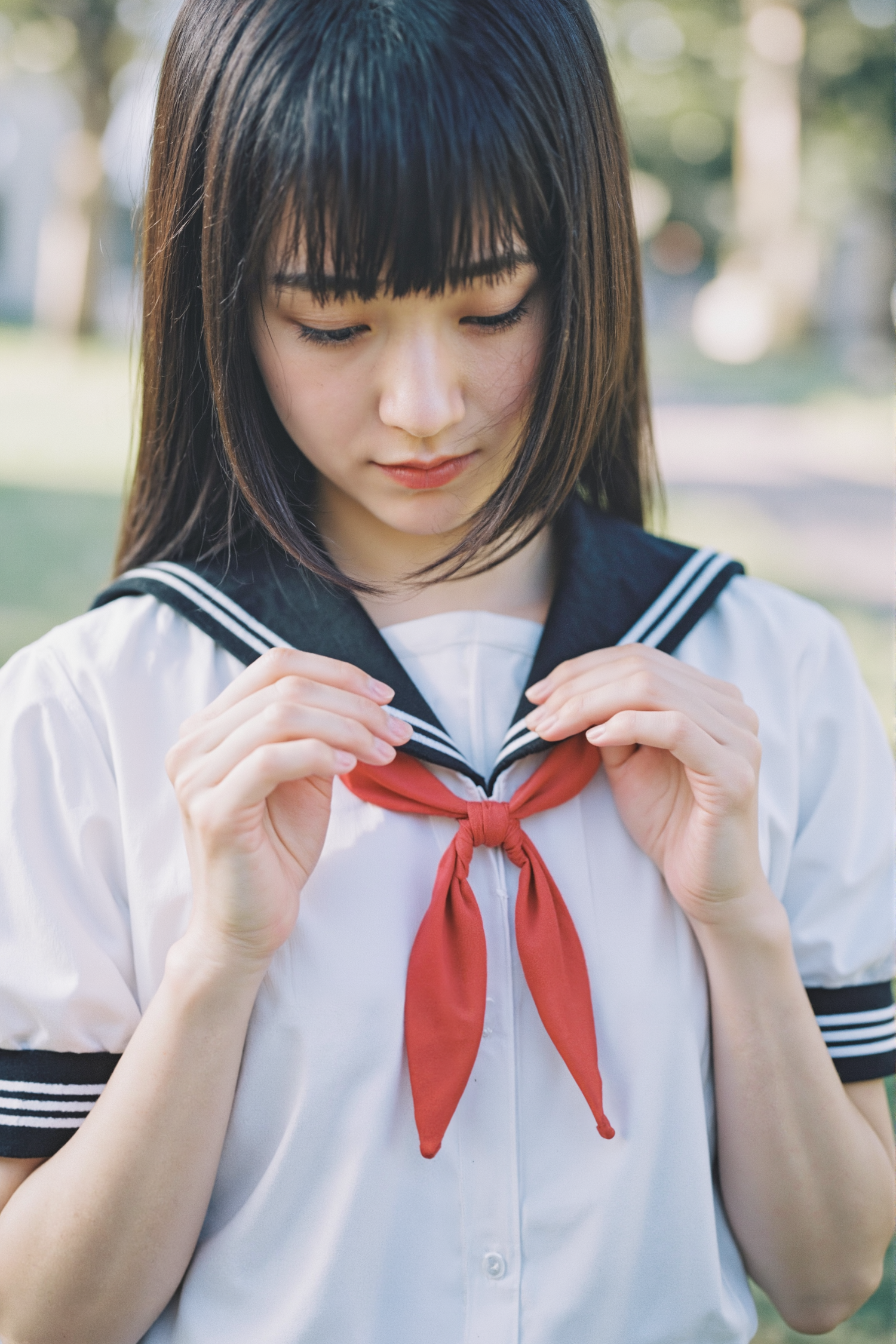 Japanese School Uniform Reflection