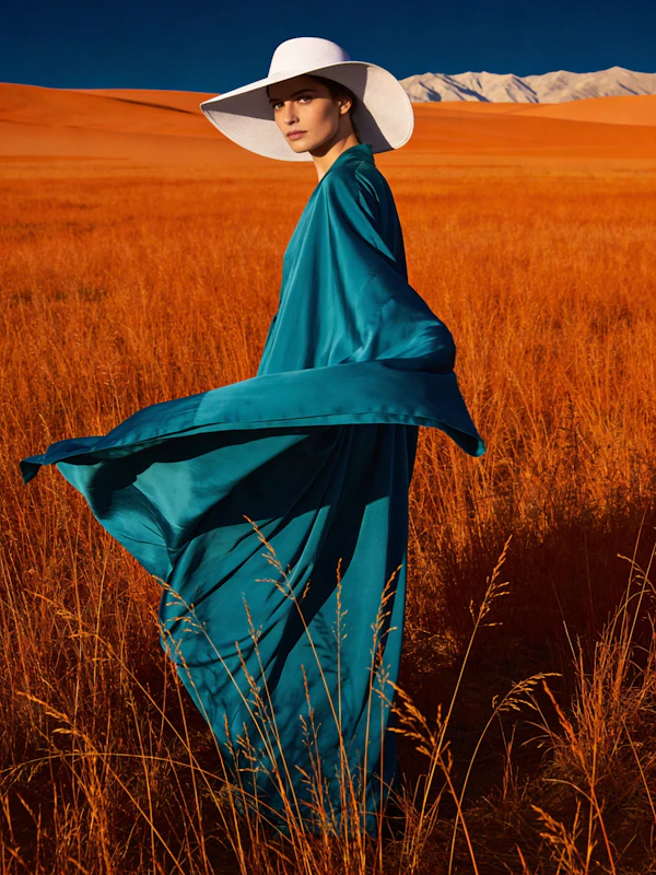 Elegant Woman in Field