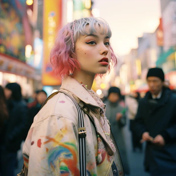 Urban Serenity: Pastel Portrait of a Creative Soul