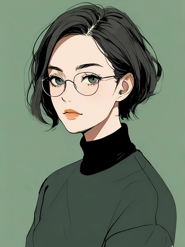 Calm Portrait Illustration