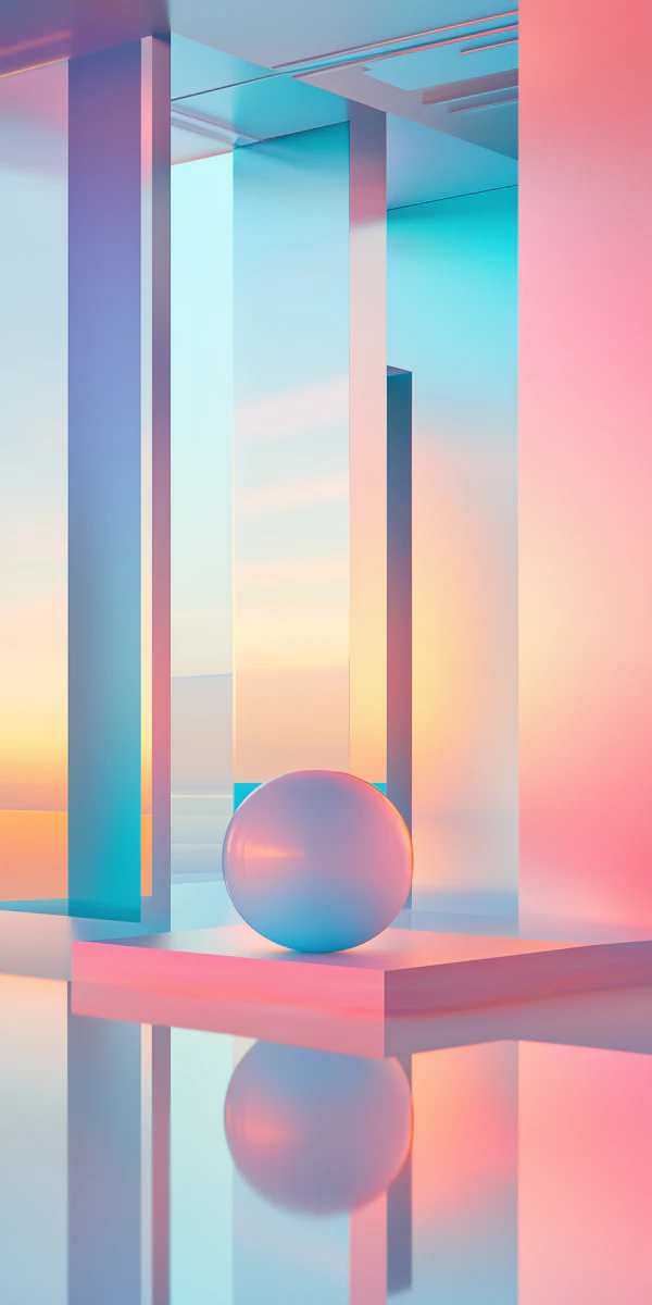 Surreal 3D Sphere Scene