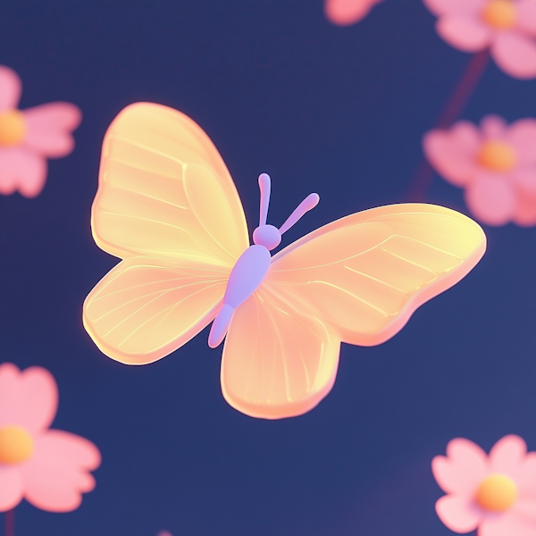 Luminescent Digital Butterfly