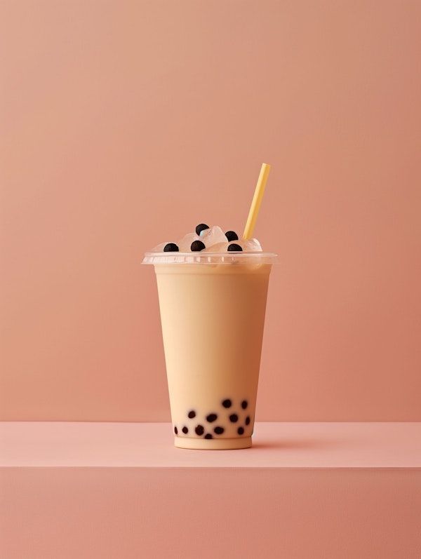 Pastel Pink Bubble Tea Delight