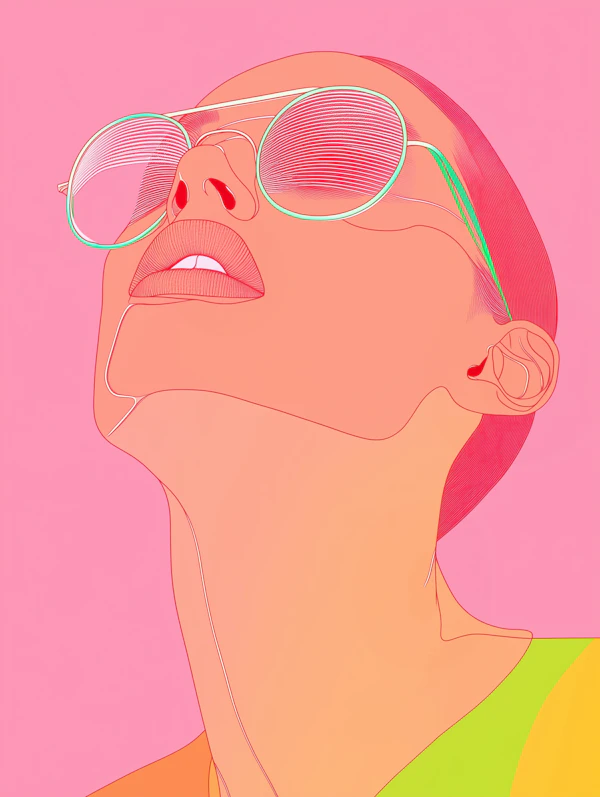 Stylized Portrait with Sunglasses