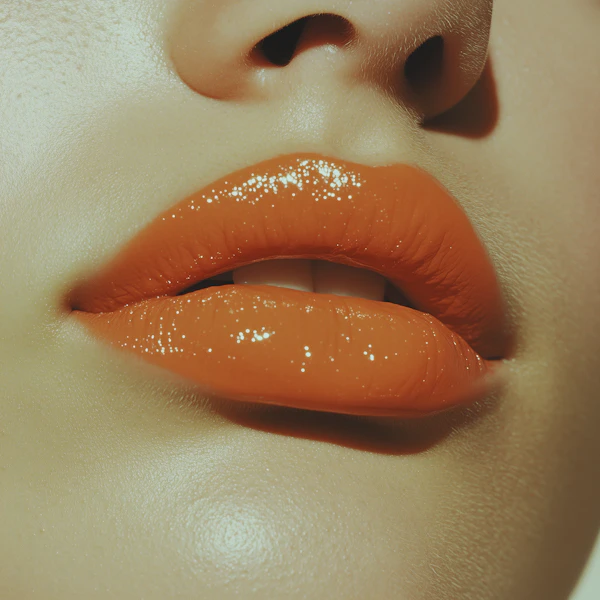 Glossy Orange Lips