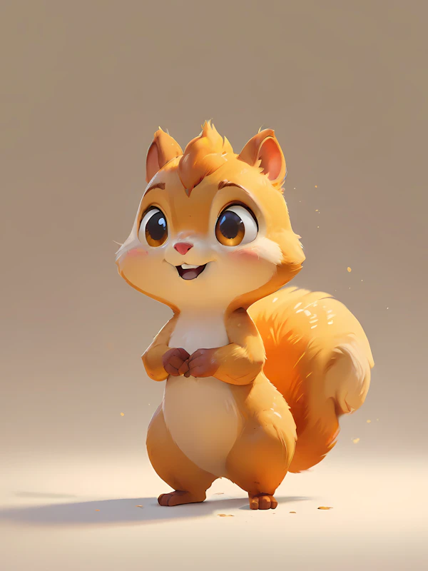Cheerful Squirrel Art