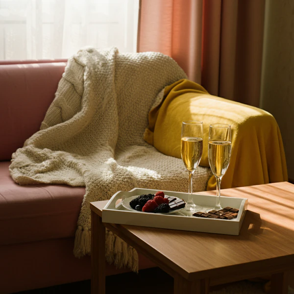 Cozy Champagne Setting