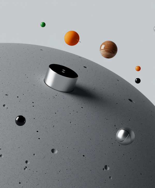 Surreal 3D Planet Scene