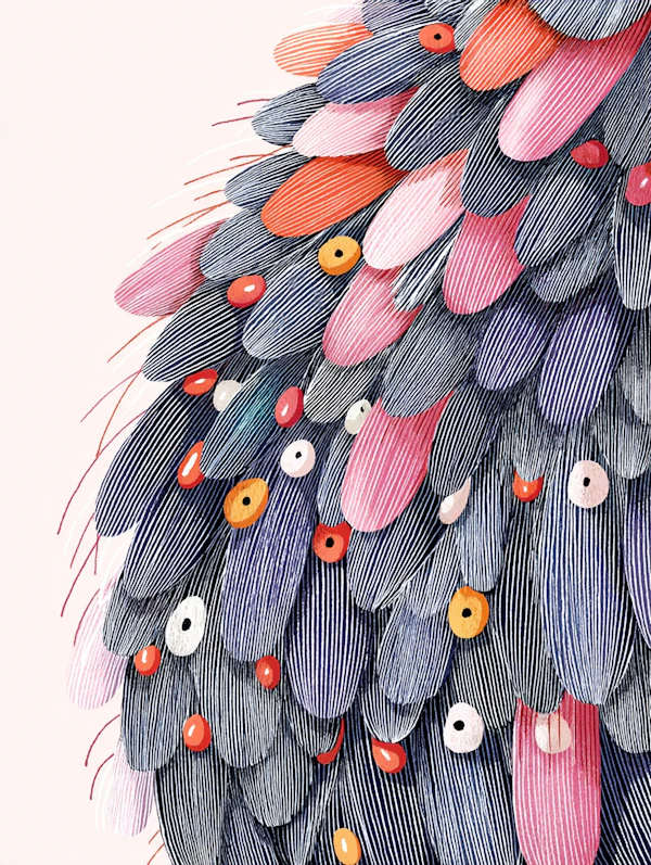 Abstract Feather Art