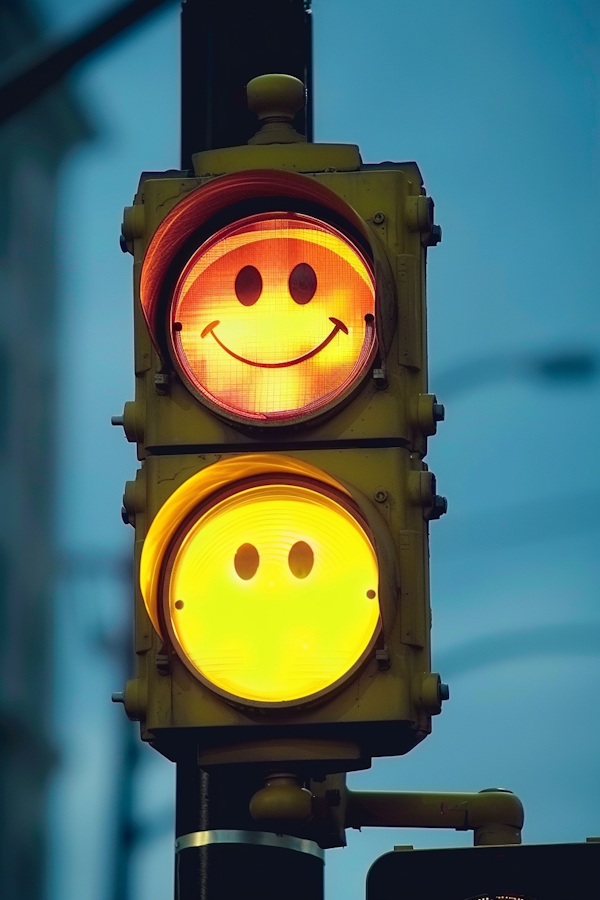 Whimsical Traffic Signal Faces