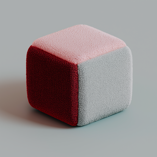 Textured Colorful Cube