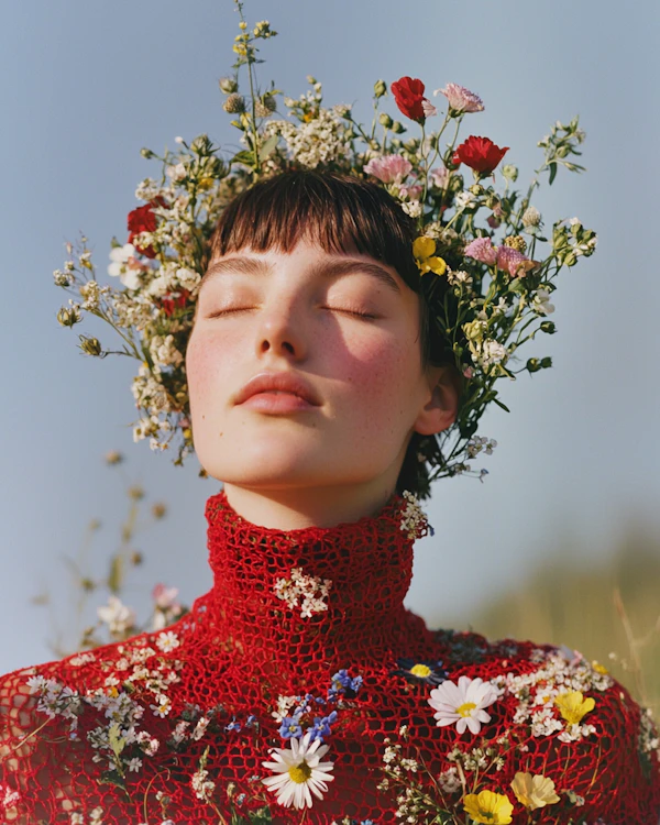 Floral Serenity Portrait