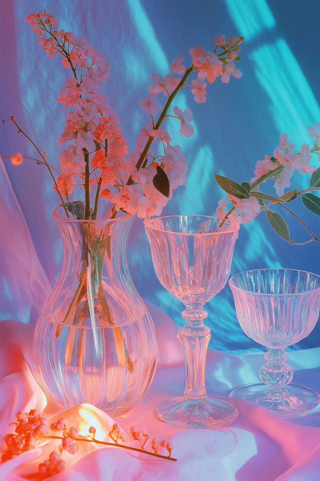 Ethereal Glass and Flowers