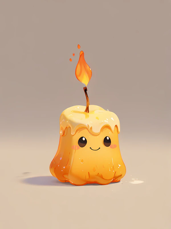 Cute Candle Illustration