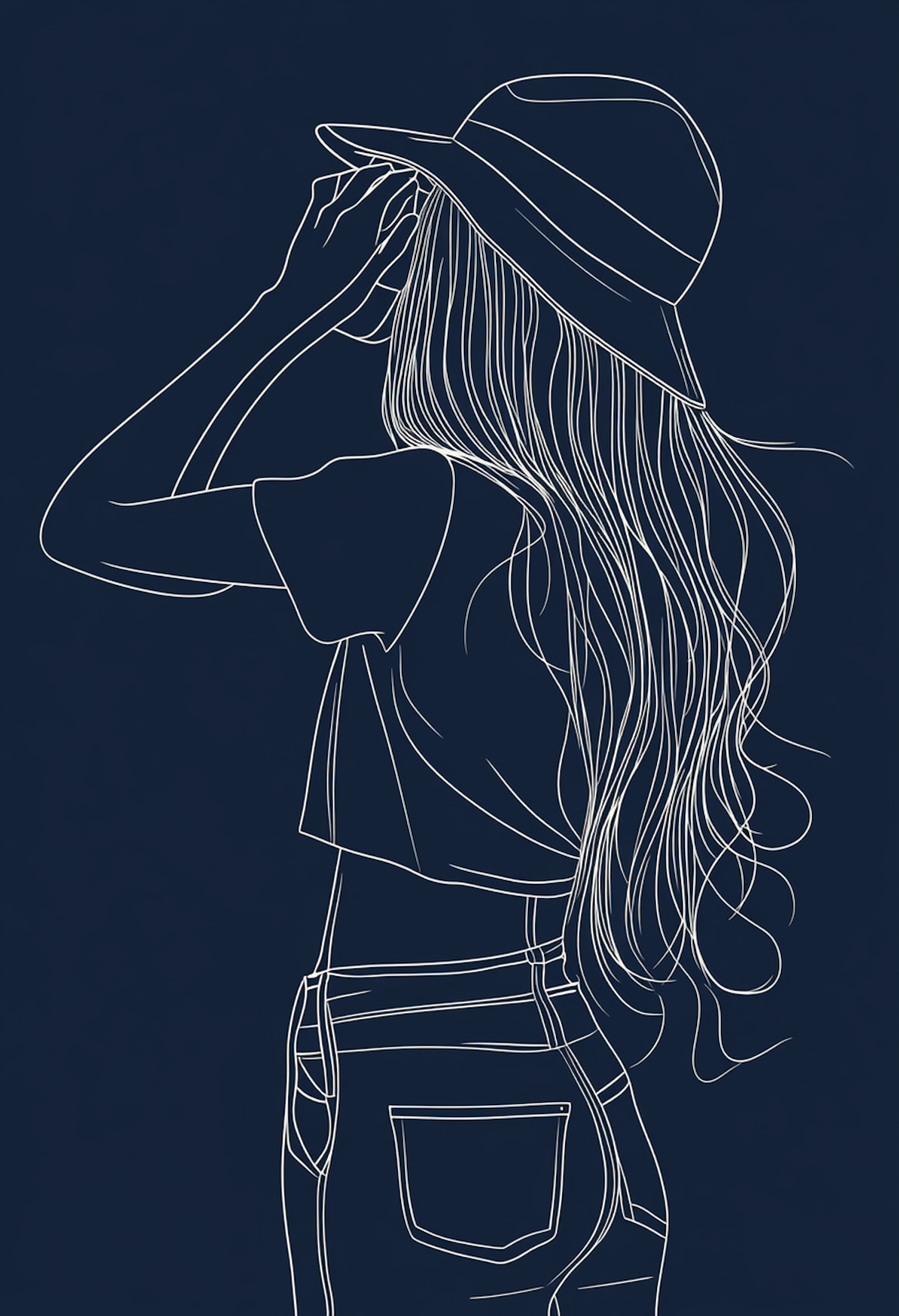 Stylized Outline of a Woman