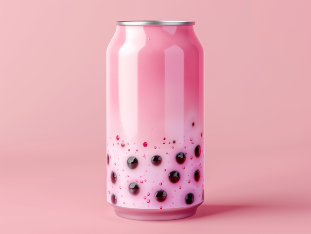 Sleek Cherry-Flavored Beverage Can