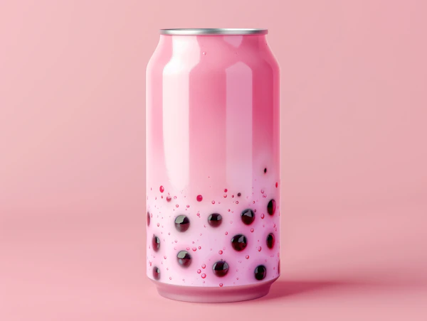 Sleek Cherry-Flavored Beverage Can