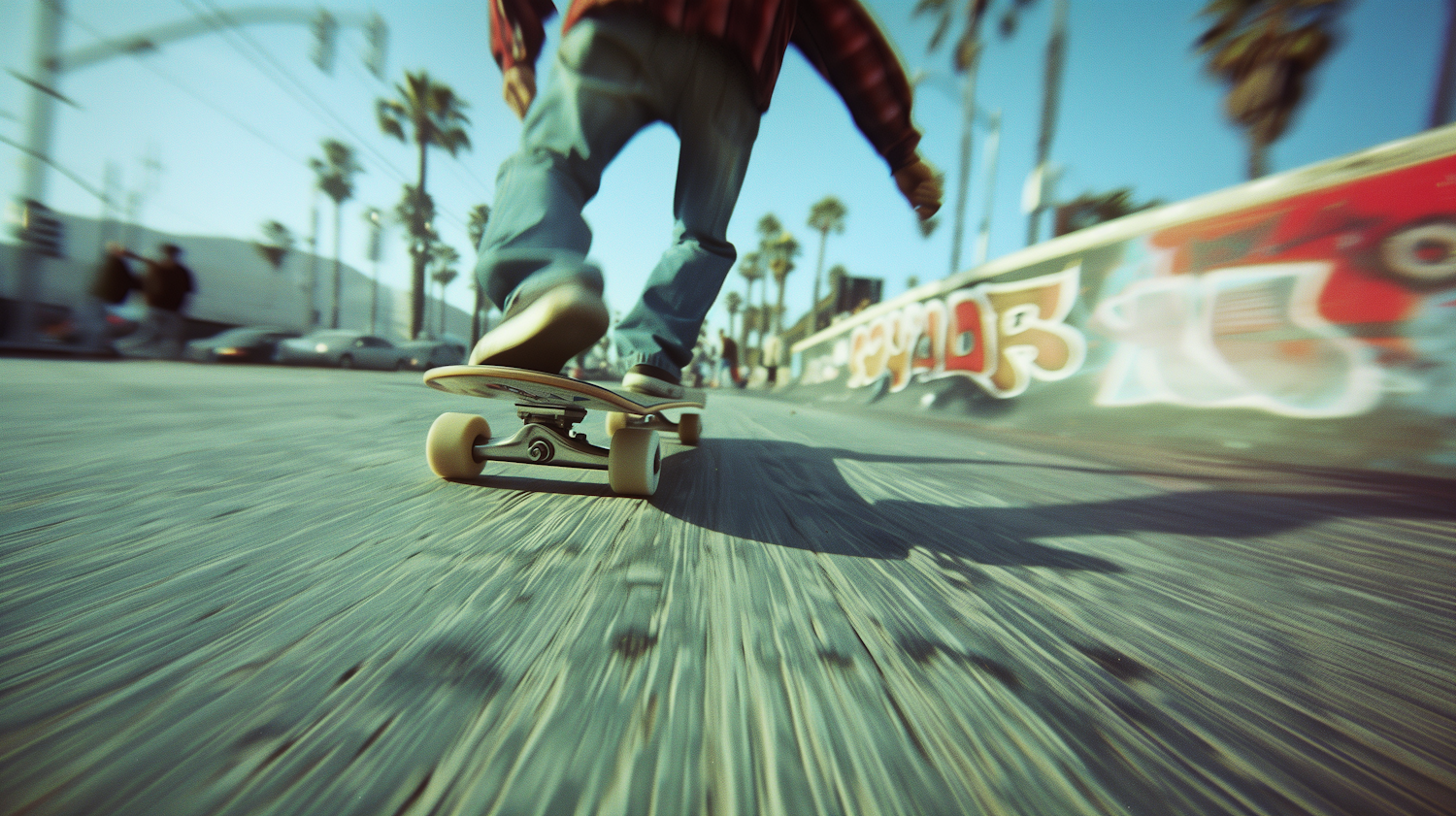 Urban Skateboarding Action Shot