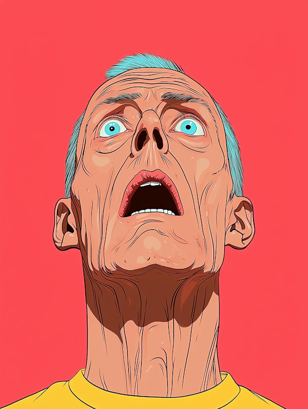 Intense Expression Illustration
