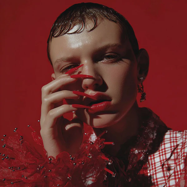 Bold Red Portrait
