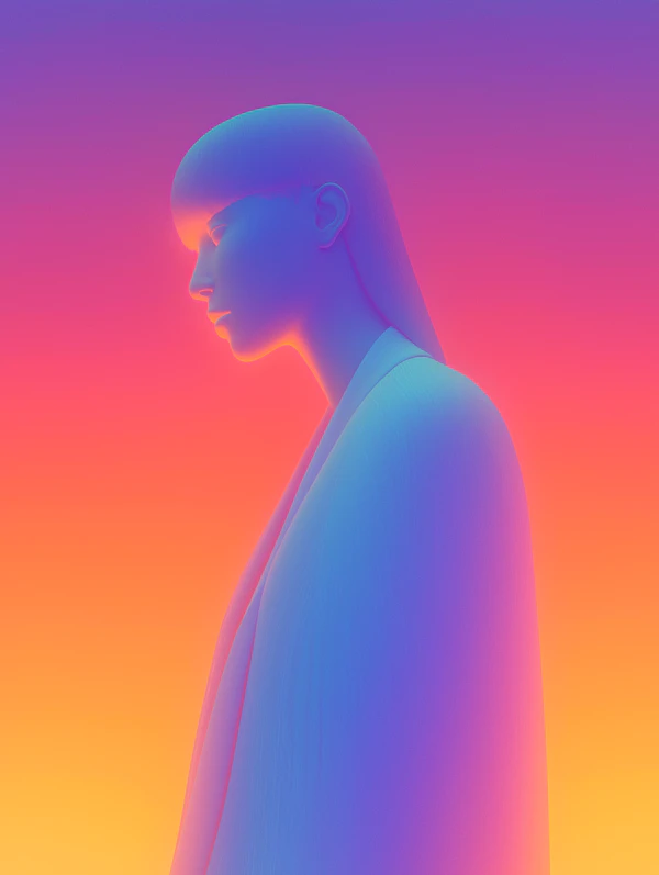 Ethereal Gradient Portrait