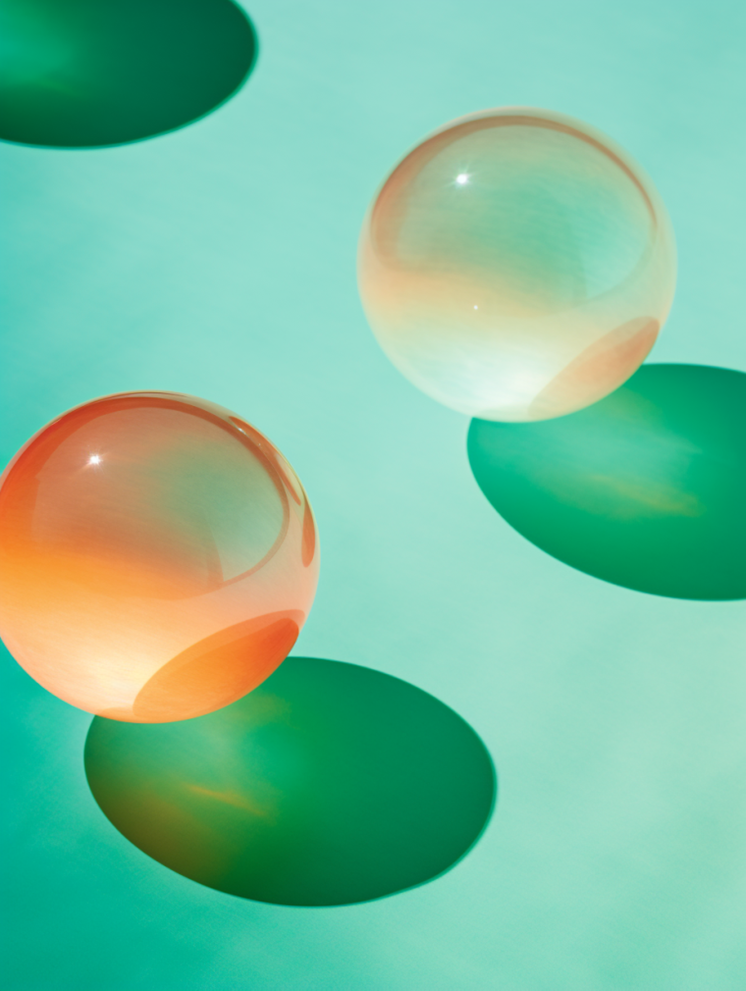 Translucent Spheres in Aqua Harmony