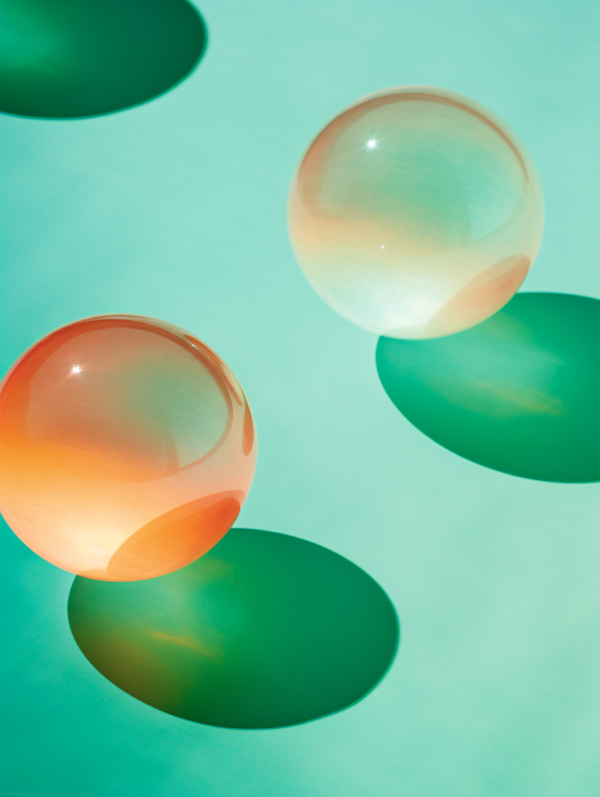 Translucent Spheres in Aqua Harmony