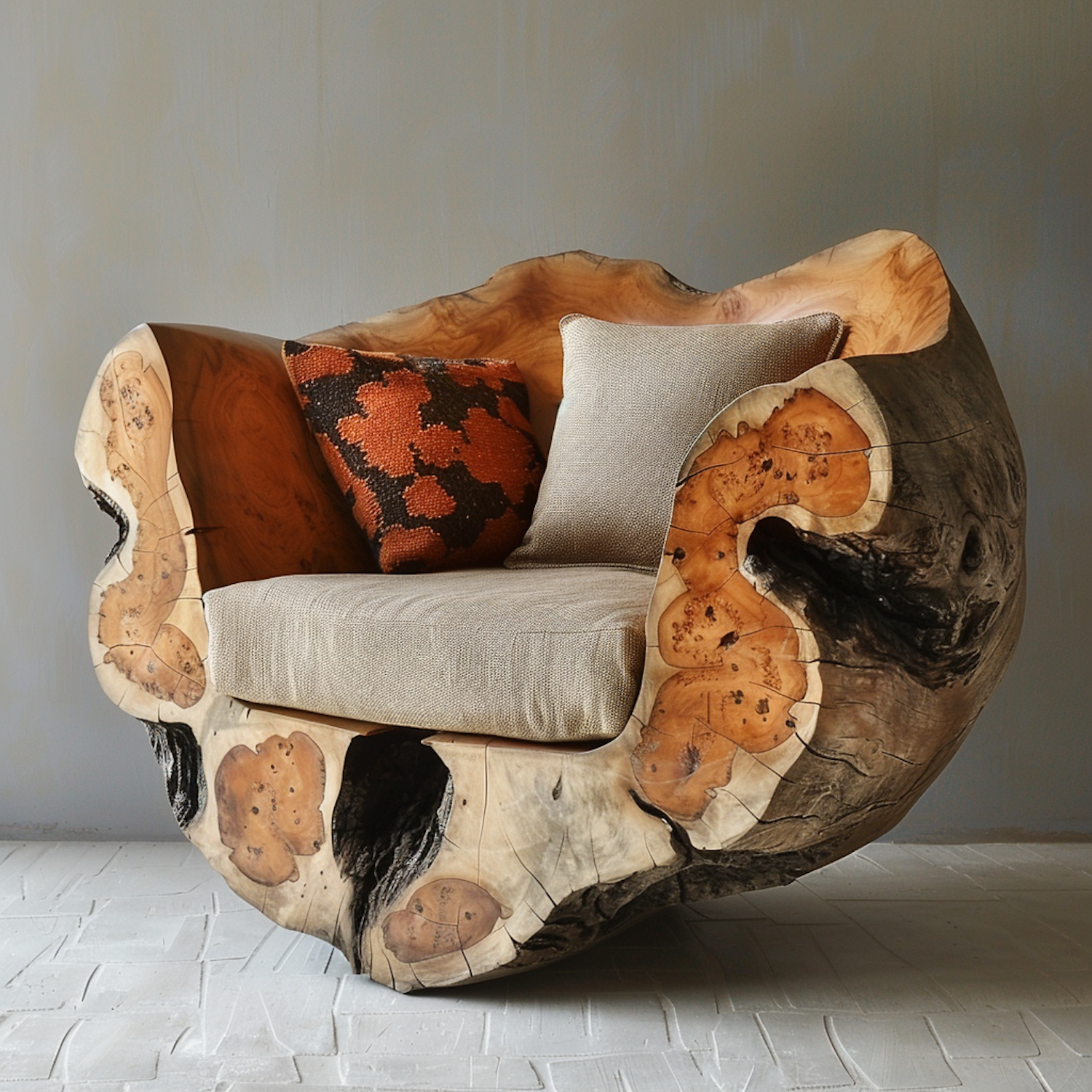 Contemporary Wooden Armchair