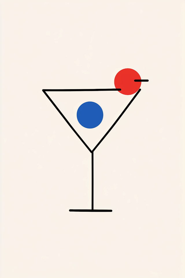 Minimalist Martini Illustration