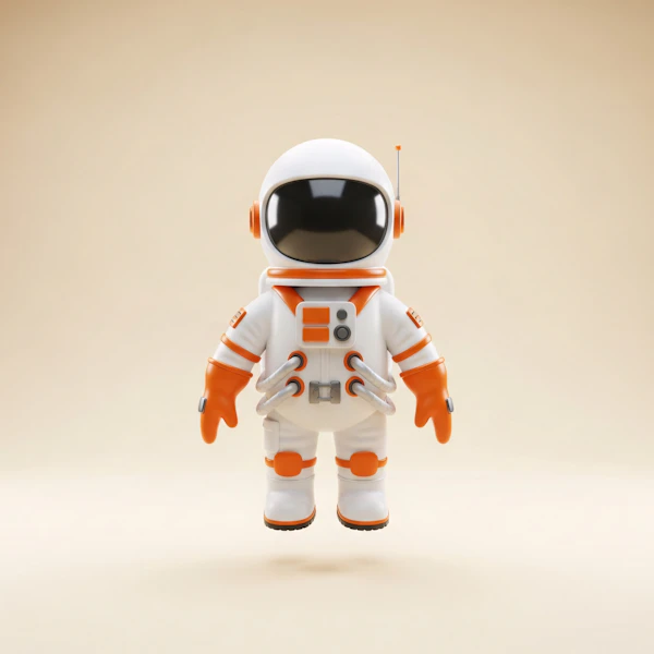 Cartoon Astronaut Render