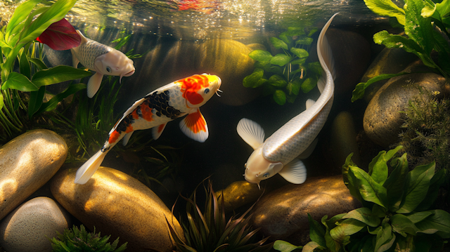 Serene Underwater Koi Scene