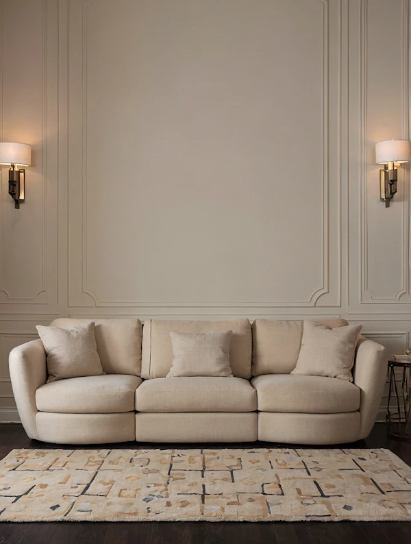Modern Beige Sofa Scene